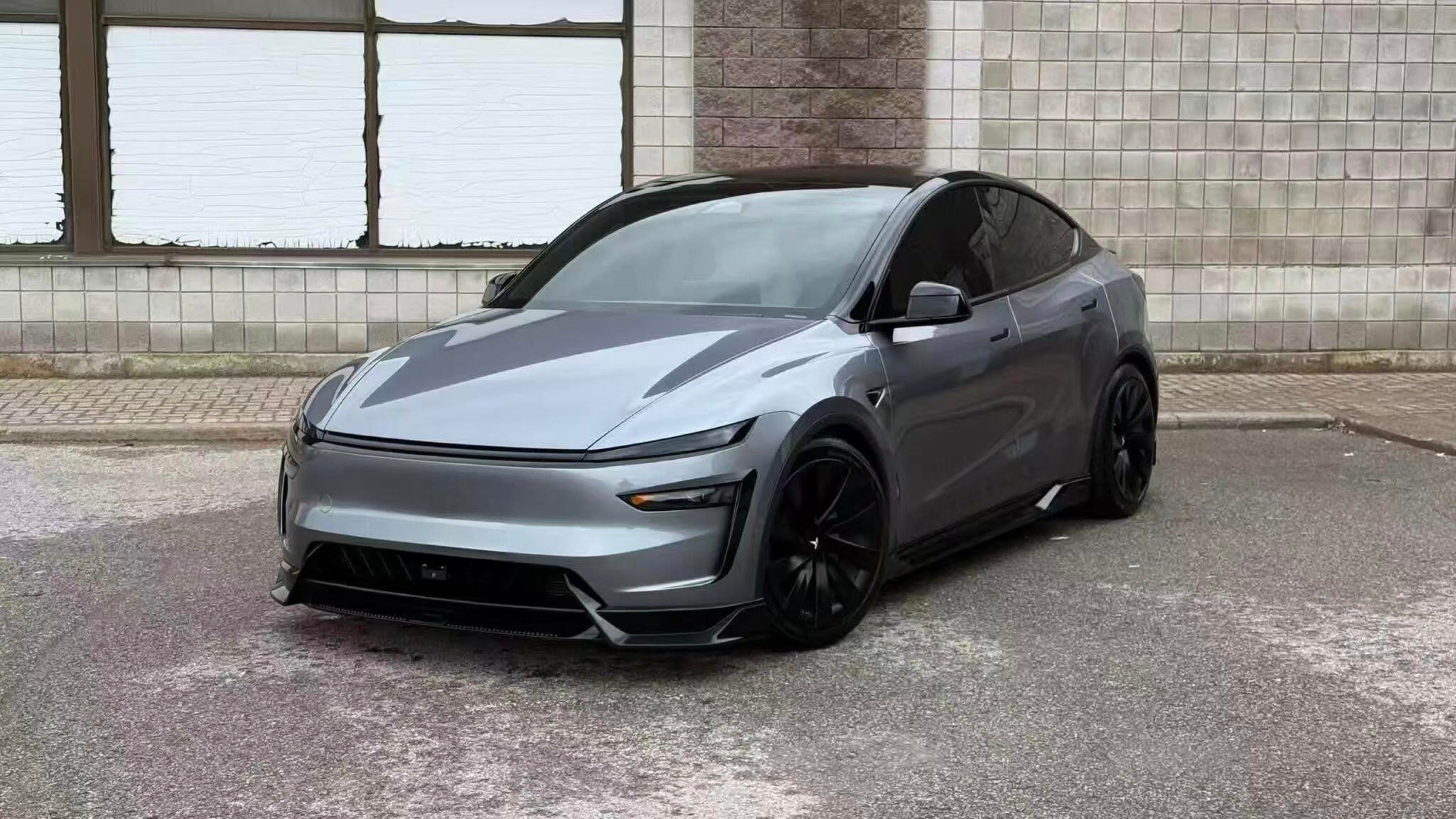 Tesla Model Y Juniper 2026-ON with Aftermarket Parts - Loong Flames Side Skirts PP Polypropylene from Yofer USA