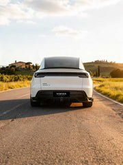 Tesla Model Y Juniper 2026-ON with Aftermarket Parts - Loong Flames Rear Diffuser PP Polypropylene from Yofer USA