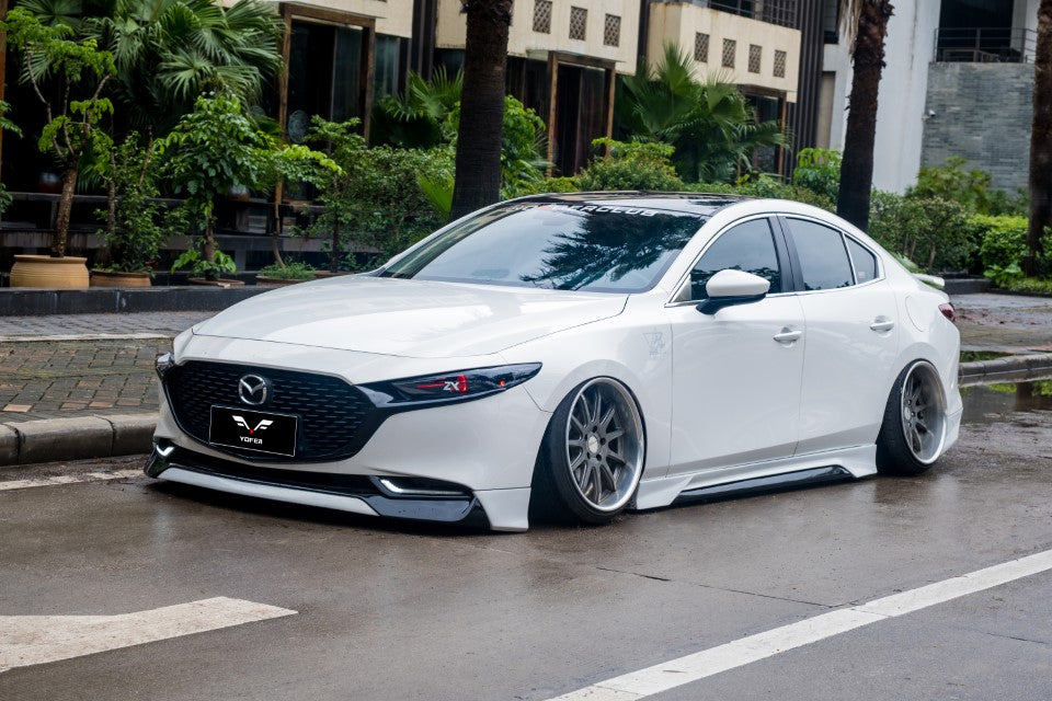 Mazda Mazda3 4th Gen BP 2019-ON with Aftermarket Parts - Front Lip Splitter PP from Yofer USA