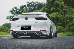 Mazda3 4th Gen BP 2019 2020 2021 2022 2023 2024 with Aftermarket Parts - Rear Diffuser & Canards PP from Yofer USA