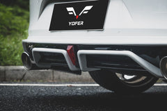 Mazda3 4th Gen BP 2019 2020 2021 2022 2023 2024 with Aftermarket Parts - Rear Diffuser & Canards PP from Yofer USA