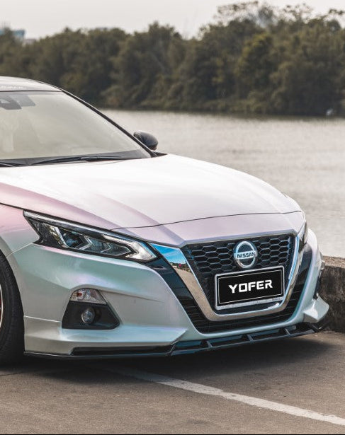 Nissan Altima L34 2019-2022 with Aftermarket Parts - Front Lip Splitter PP from Yofer USA