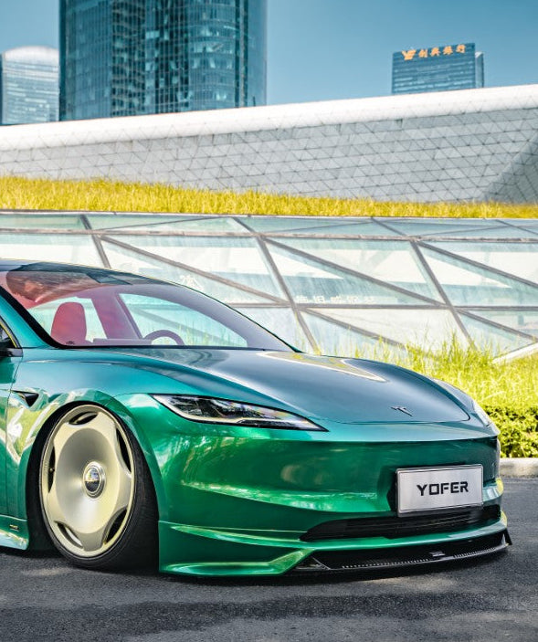 Tesla Model 3 Highland 2024-ON with Aftermarket Parts - Front Lip Splitter ABS+PP from Yofer USA