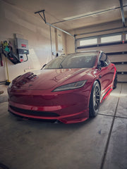 Tesla Model 3 Highland 2024 with Aftermarket Parts - Front Lip Splitter ABS & PP from Yofer USA