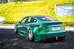 Tesla Model 3 Highland / Performance 2024 with Aftermarket Parts - V1 Sports Rear Diffuser & Canards PP from Yofer USA