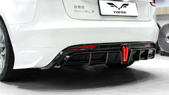 Tesla Model 3 Highland / Performance 2024 with Aftermarket Parts - V1 Sports Rear Diffuser & Canards PP from Yofer USA