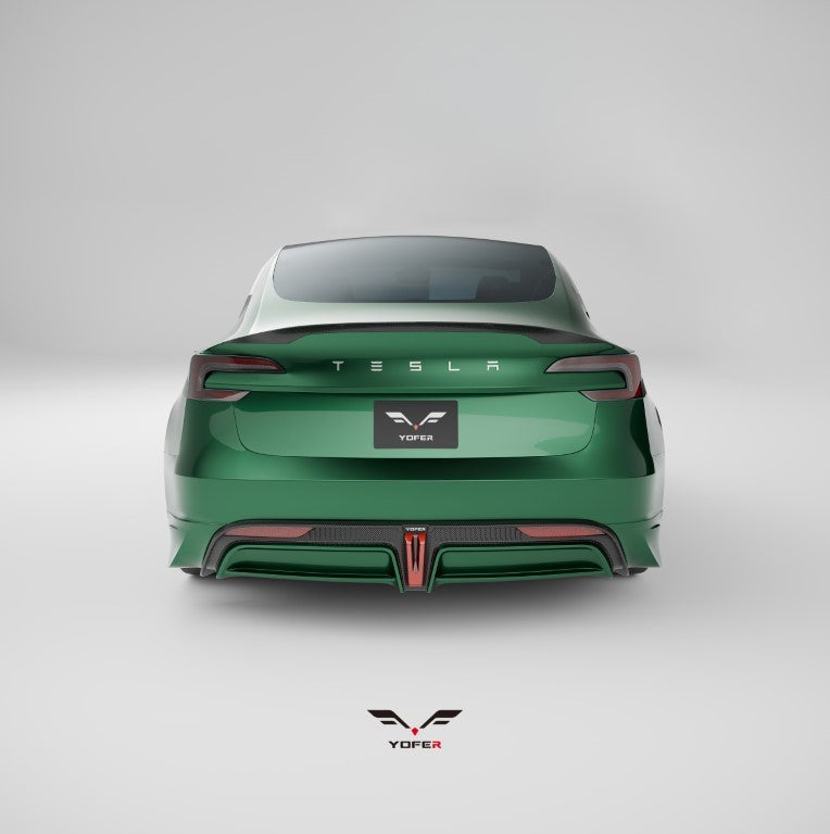 Tesla Model 3 Highland / Performance 2024-ON with Aftermarket Parts - Rear Spoiler Pre-preg Carbon Fiber / ABS from Yofer USA