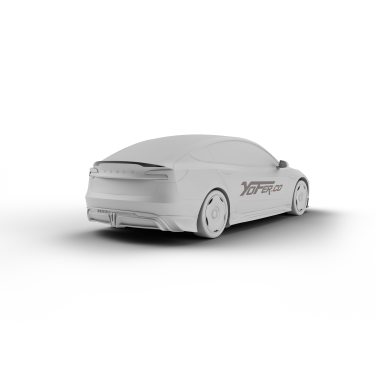 Tesla Model 3 Highland / Performance 2024-ON with Aftermarket Parts - Rear Spoiler Pre-preg Carbon Fiber / ABS from Yofer USA