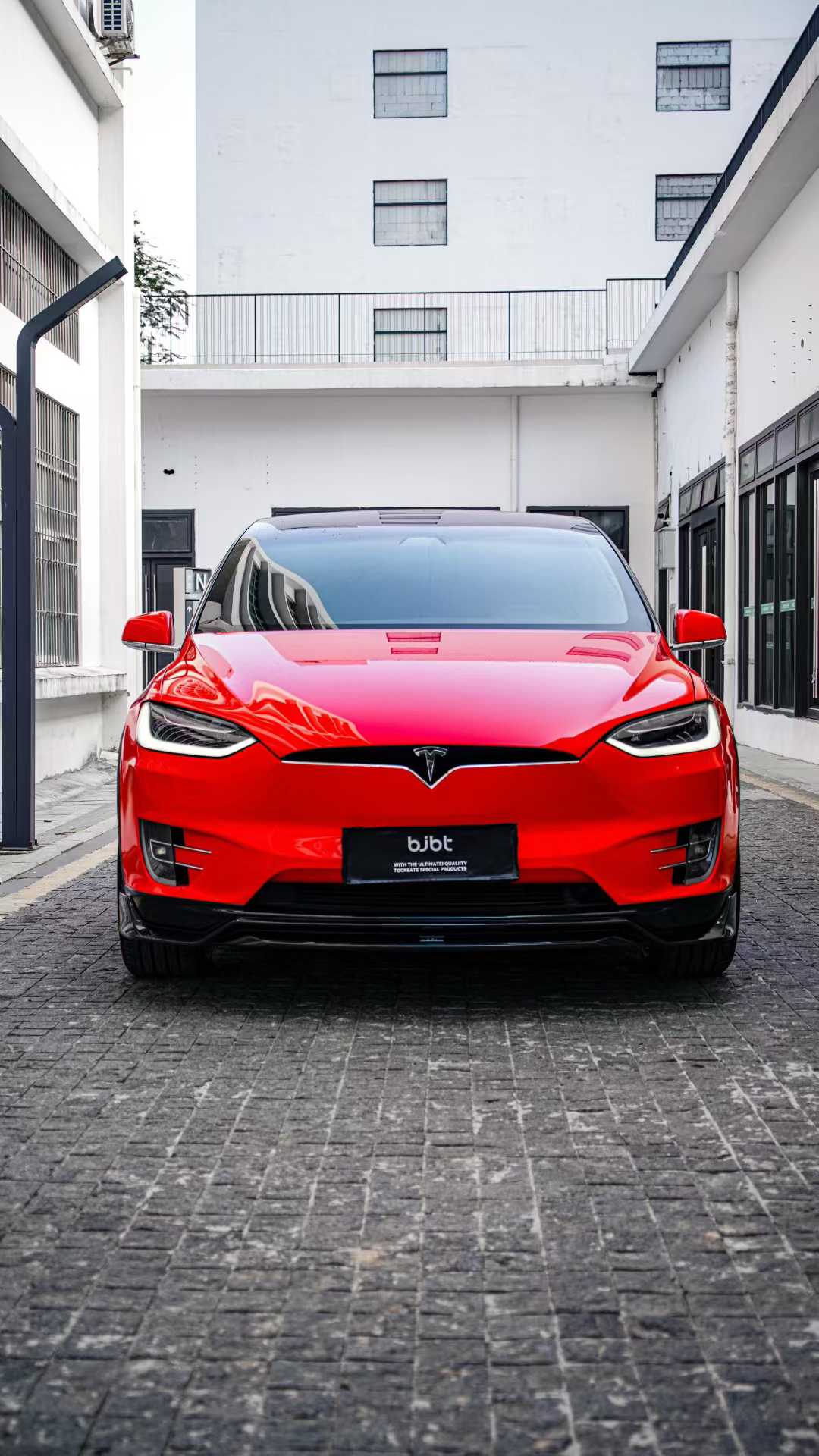 Tesla Model X Performance / Standard Range / P100D / P90D / Long Range Plus / 100D / 90D / 75D / 70D 2016 2017 2018 2019 2020 2021 with Aftermarket Parts - Front Lip PP from Yofer USA