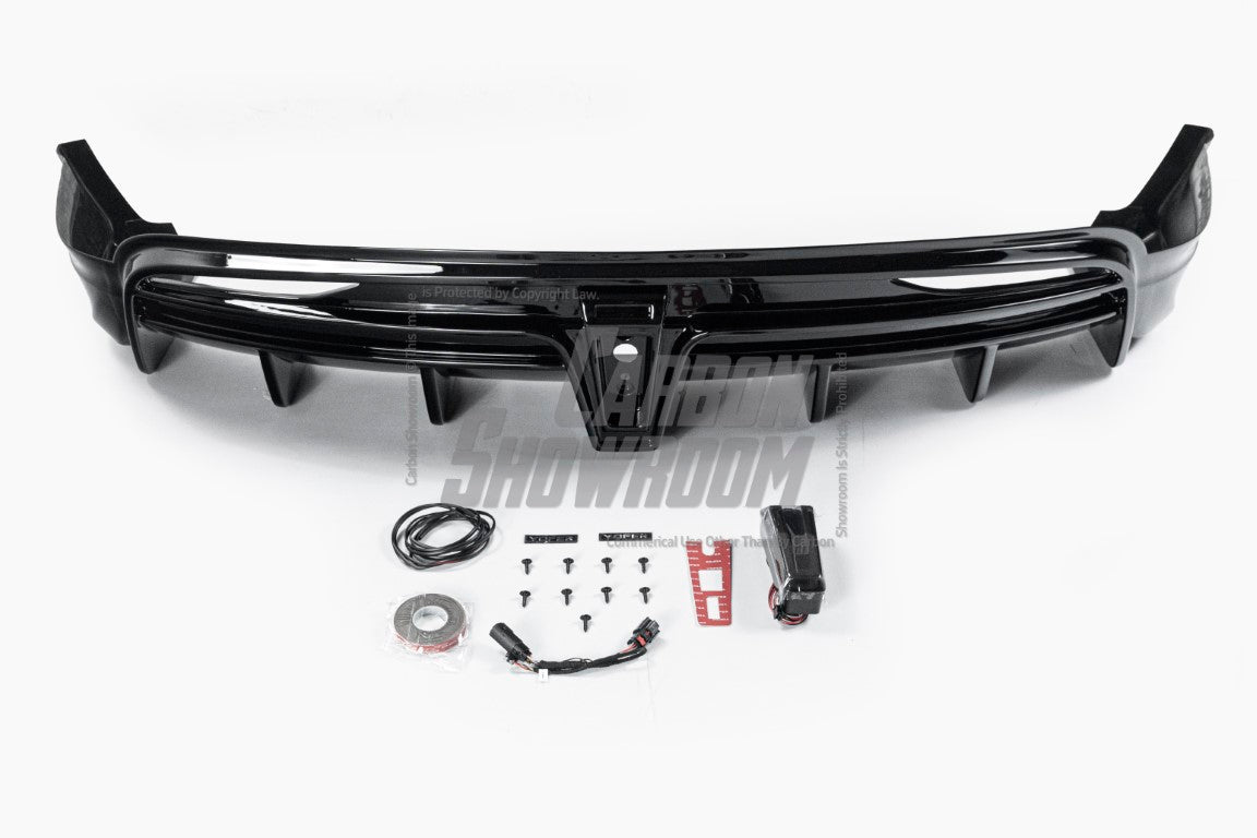 Tesla Model X Performance / Plaid / Standard Range / P100D / P90D / Long Range Plus / Base / 100D / 90D / 75D / 70D 2016-ON with Aftermarket Parts - Rear Diffuser PP from Yofer USA