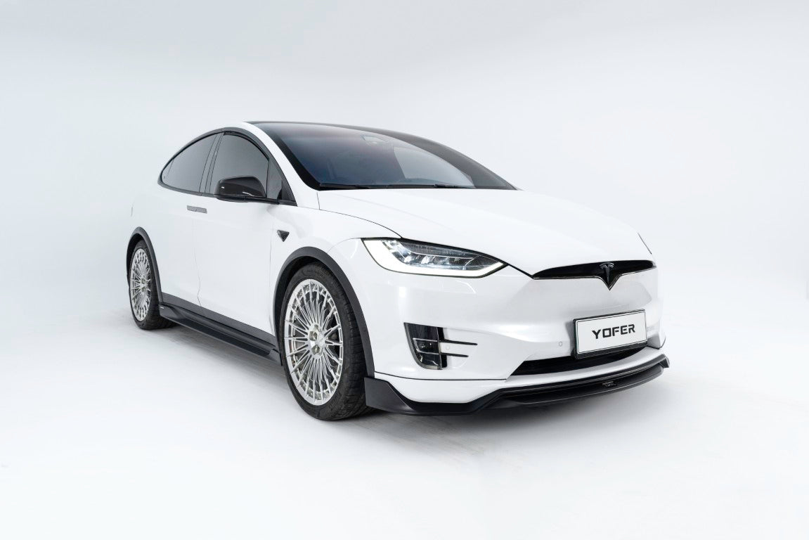 Tesla Model X Performance / Standard Range / P100D / P90D / Long Range Plus / 100D / 90D / 75D / 70D 2016 2017 2018 2019 2020 2021 with Aftermarket Parts - Front Lip PP from Yofer USA