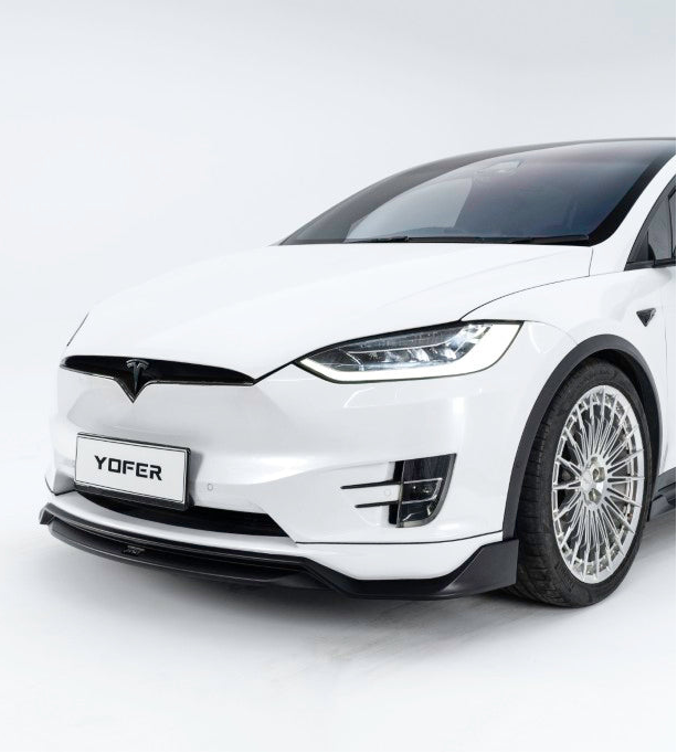 Tesla Model X Performance / Standard Range / P100D / P90D / Long Range Plus / 100D / 90D / 75D / 70D 2016 2017 2018 2019 2020 2021 with Aftermarket Parts - Front Lip PP from Yofer USA