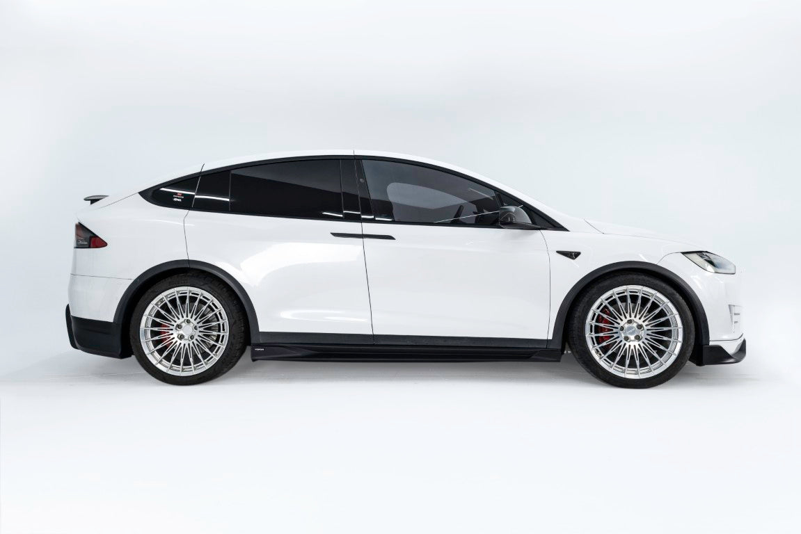 Tesla Model X Performance / Standard Range / P100D / P90D / Long Range Plus / 100D / 90D / 75D / 70D 2016 2017 2018 2019 2020 2021 with Aftermarket Parts - Side Skirts PP from Yofer USA
