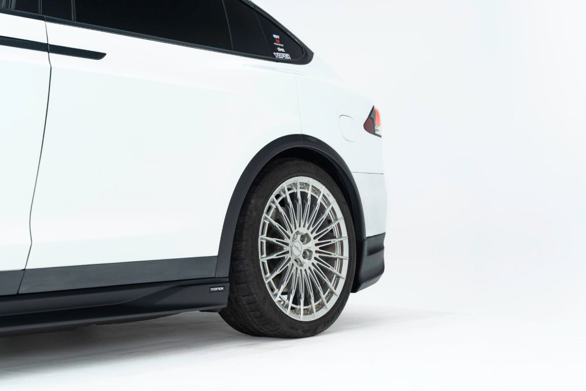 Tesla Model X Performance / Standard Range / P100D / P90D / Long Range Plus / 100D / 90D / 75D / 70D 2016 2017 2018 2019 2020 2021 with Aftermarket Parts - Side Skirts PP from Yofer USA