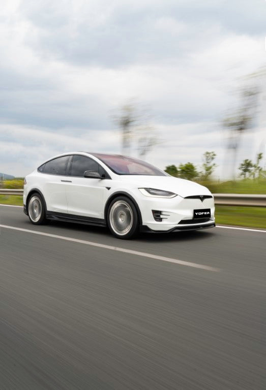 Tesla Model X Performance / Standard Range / P100D / P90D / Long Range Plus / 100D / 90D / 75D / 70D 2016 2017 2018 2019 2020 2021 with Aftermarket Parts - Side Skirts PP from Yofer USA