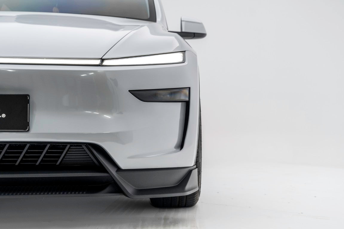 Tesla Model Y Juniper 2026-ON with Aftermarket Parts - Loong Flames Pro Front Lip PP Polypropylene from Yofer USA
