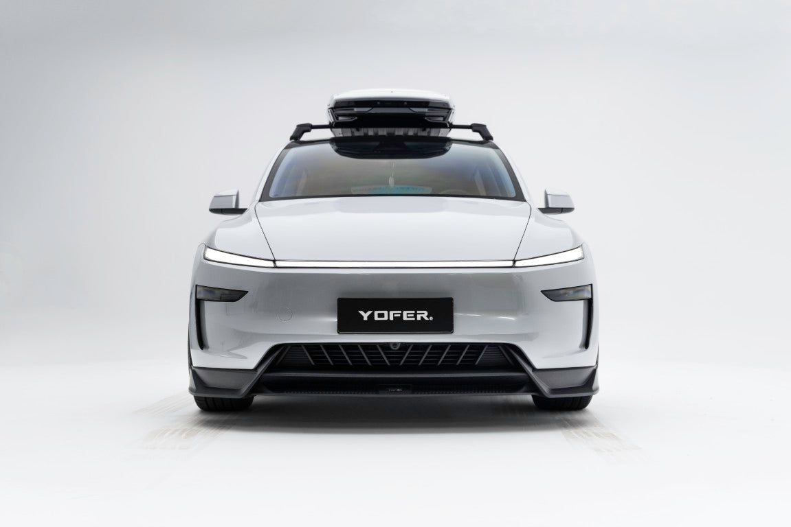 Tesla Model Y Juniper 2026-ON with Aftermarket Parts - Loong Flames Pro Front Lip PP Polypropylene from Yofer USA