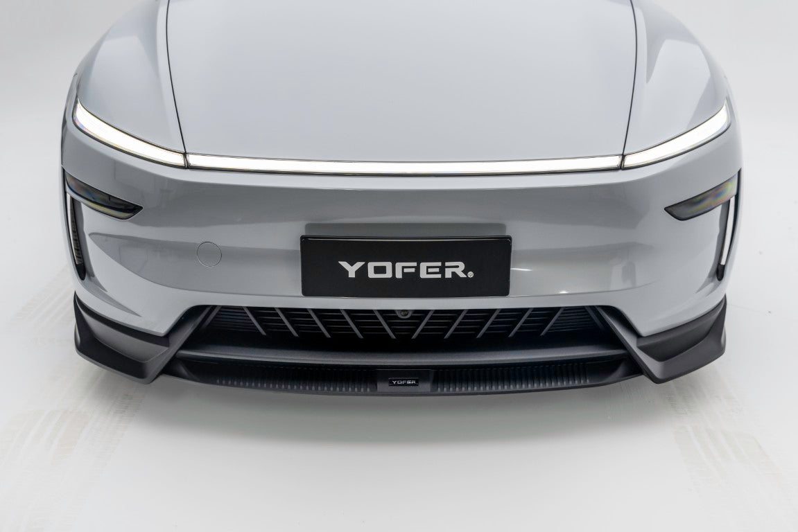 Tesla Model Y Juniper 2026-ON with Aftermarket Parts - Loong Flames Pro Front Lip PP Polypropylene from Yofer USA