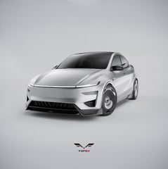 Tesla Model Y Juniper 2026-ON with Aftermarket Parts - Loong Flames Pro Front Lip PP Polypropylene from Yofer USA