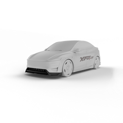 Tesla Model Y Juniper 2026-ON with Aftermarket Parts - Loong Flames Pro Front Lip PP Polypropylene from Yofer USA