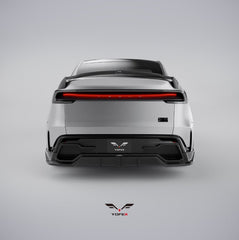 Tesla Model Y Juniper 2026-ON with Aftermarket Parts - Loong Flames Rear Lip Spoiler PP Polypropylene from Yofer USA