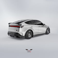 Tesla Model Y Juniper 2026-ON with Aftermarket Parts - Loong Flames Side Skirts PP Polypropylene from Yofer USA