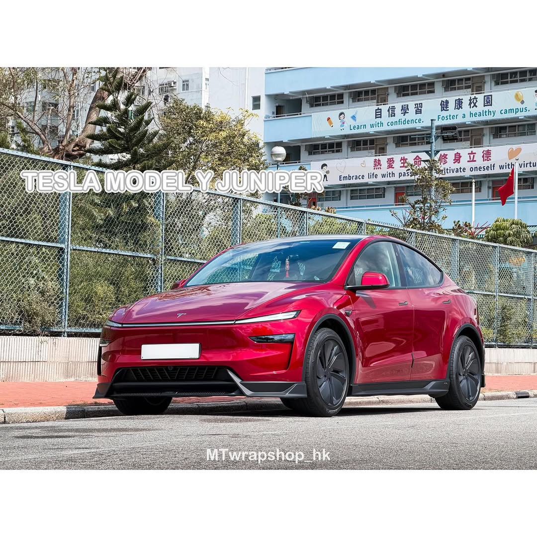 Tesla Model Y Juniper 2026-ON with Aftermarket Parts - Loong Flames Side Skirts PP Polypropylene from Yofer USA