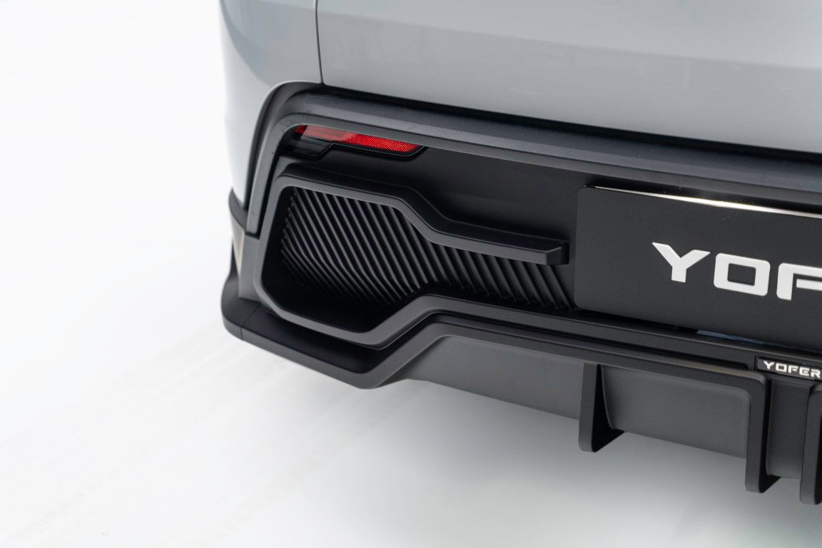 Tesla Model Y Juniper 2026-ON with Aftermarket Parts - Loong Flames Rear Diffuser PP Polypropylene from Yofer USA