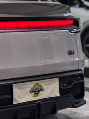 Tesla Model Y Juniper 2026-ON with Aftermarket Parts - Loong Flames Rear Diffuser PP Polypropylene from Yofer USA
