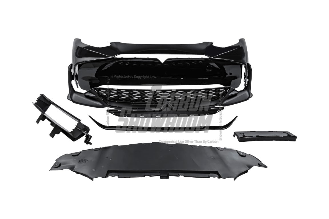 Tesla Model Y / Performance 2021-ON with Aftermarket Parts - Loong Flames Max Front Bumper PP from Yofer USA