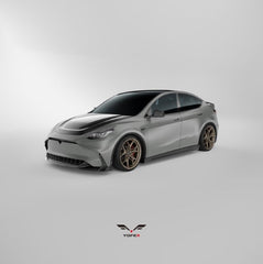Tesla Model Y / Performance 2021-ON with Aftermarket Parts - Loong Flames Max Front Bumper PP from Yofer USA