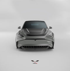 Tesla Model Y / Performance 2021-ON with Aftermarket Parts - Loong Flames Max Front Bumper PP from Yofer USA