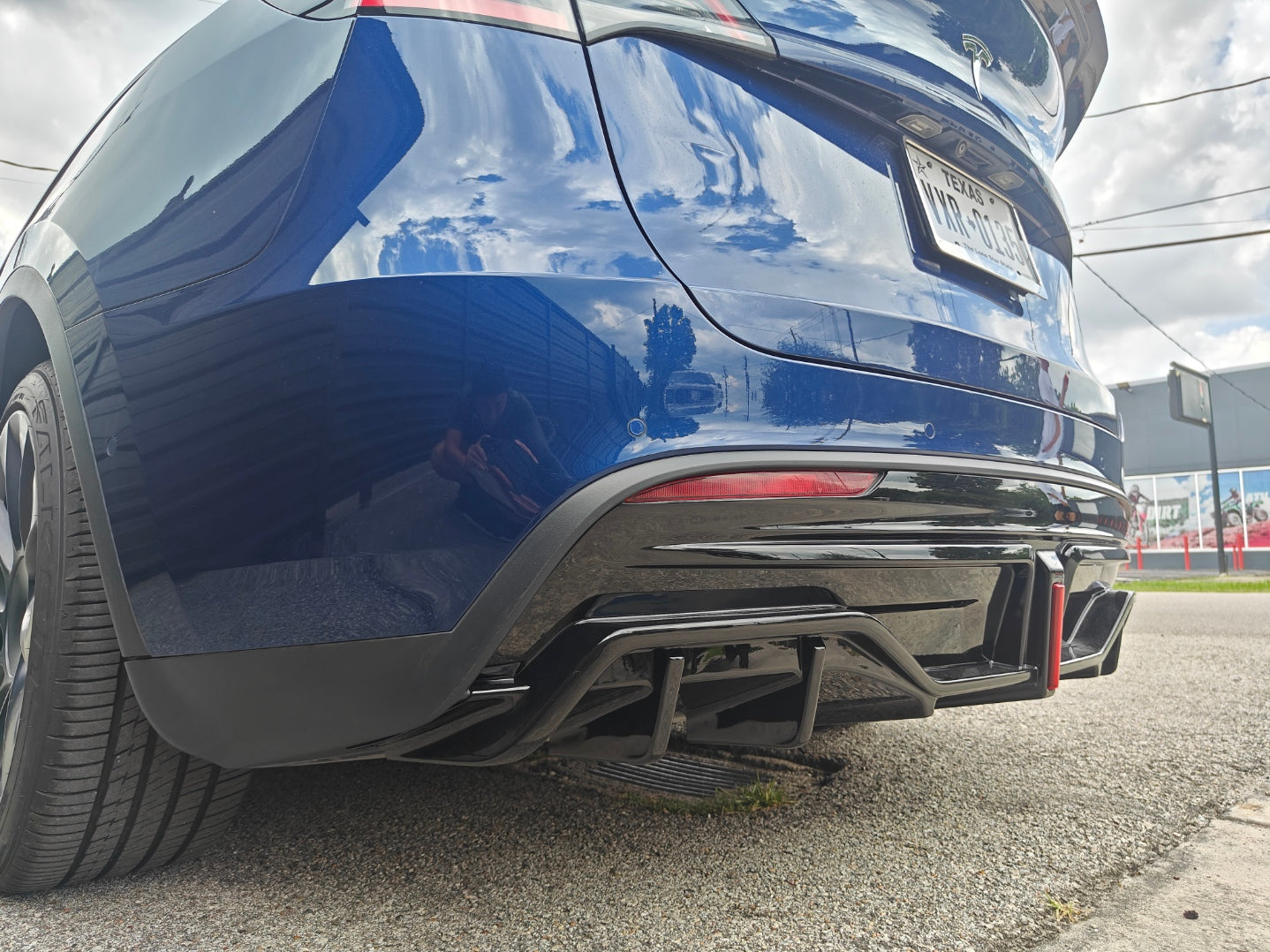 Tesla Model Y / Performance 2021 2022 2023 2024 with Aftermarket Parts - V2 Rear Diffuser PP from Yofer USA
