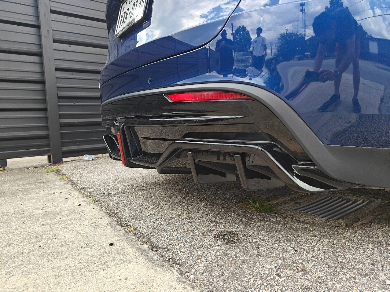 Tesla Model Y / Performance 2021 2022 2023 2024 with Aftermarket Parts - V2 Rear Diffuser PP from Yofer USA