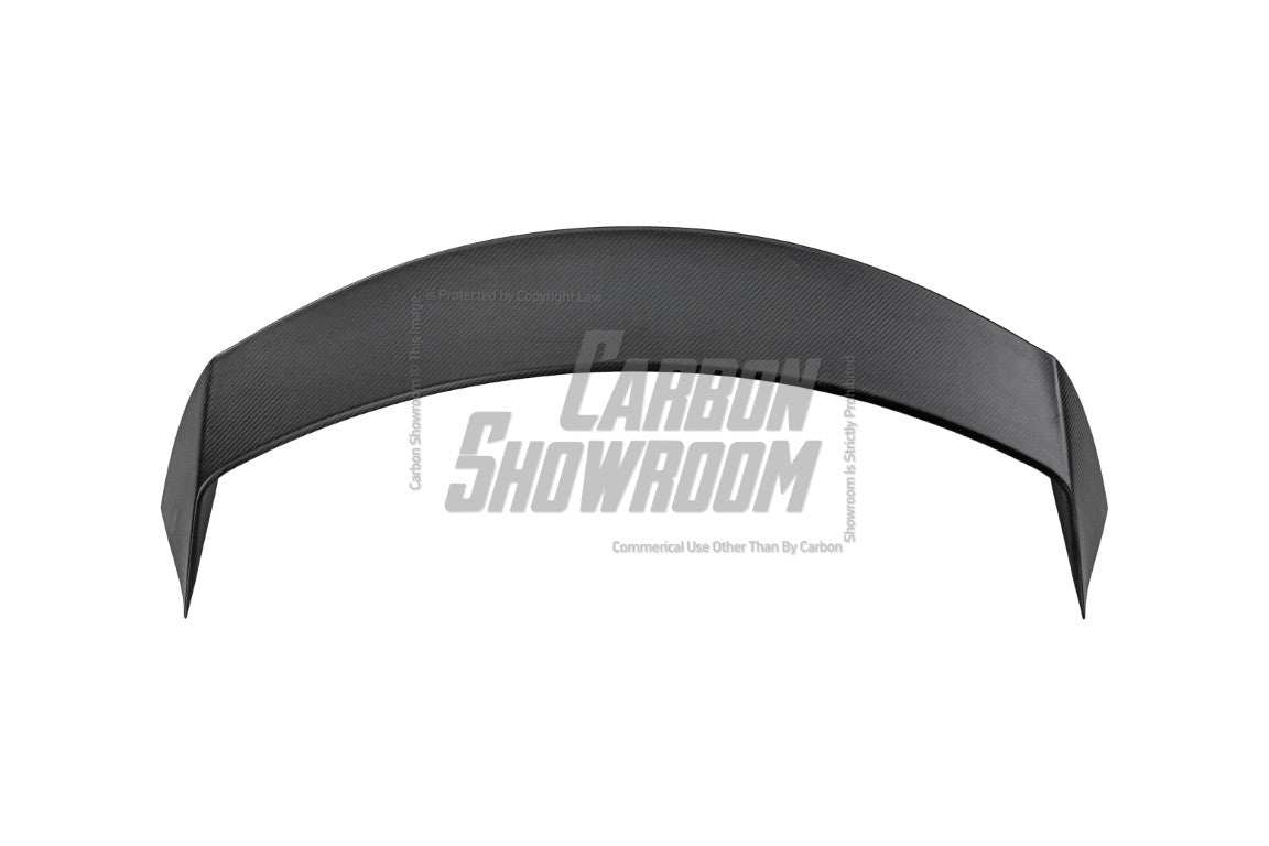 Tesla Model Y / Performance 2021 2022 2023 2024 with Aftermarket Parts - Loong Flames Style Rear Spoiler Wing Carbon Fiber from Yofer USA