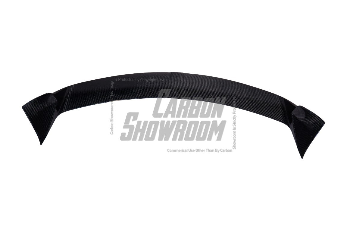Tesla Model Y / Performance 2021 2022 2023 2024 with Aftermarket Parts - Loong Flames Style Rear Spoiler Wing Carbon Fiber from Yofer USA