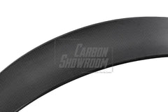 Tesla Model Y / Performance 2021 2022 2023 2024 with Aftermarket Parts - Loong Flames Style Rear Spoiler Wing Carbon Fiber from Yofer USA