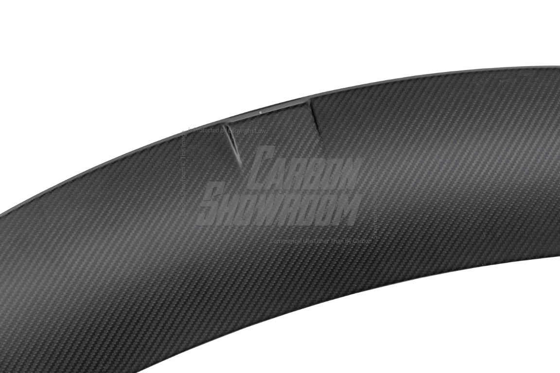 Tesla Model Y / Performance 2021 2022 2023 2024 with Aftermarket Parts - Loong Flames Style Rear Spoiler Wing Carbon Fiber from Yofer USA