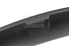 Tesla Model Y / Performance 2021 2022 2023 2024 with Aftermarket Parts - Loong Flames Style Rear Spoiler Wing Carbon Fiber from Yofer USA
