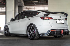 Tesla Model Y / Performance 2021-ON with Aftermarket Parts - Loong Flames Max Rear Diffuser PP from Yofer USA