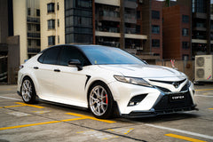 Toyota Camry 8th Gen XV70 SE XSE 2018-2020 with Aftermarket Parts - V1 Style Front Lip Splitter PP from Yofer USA