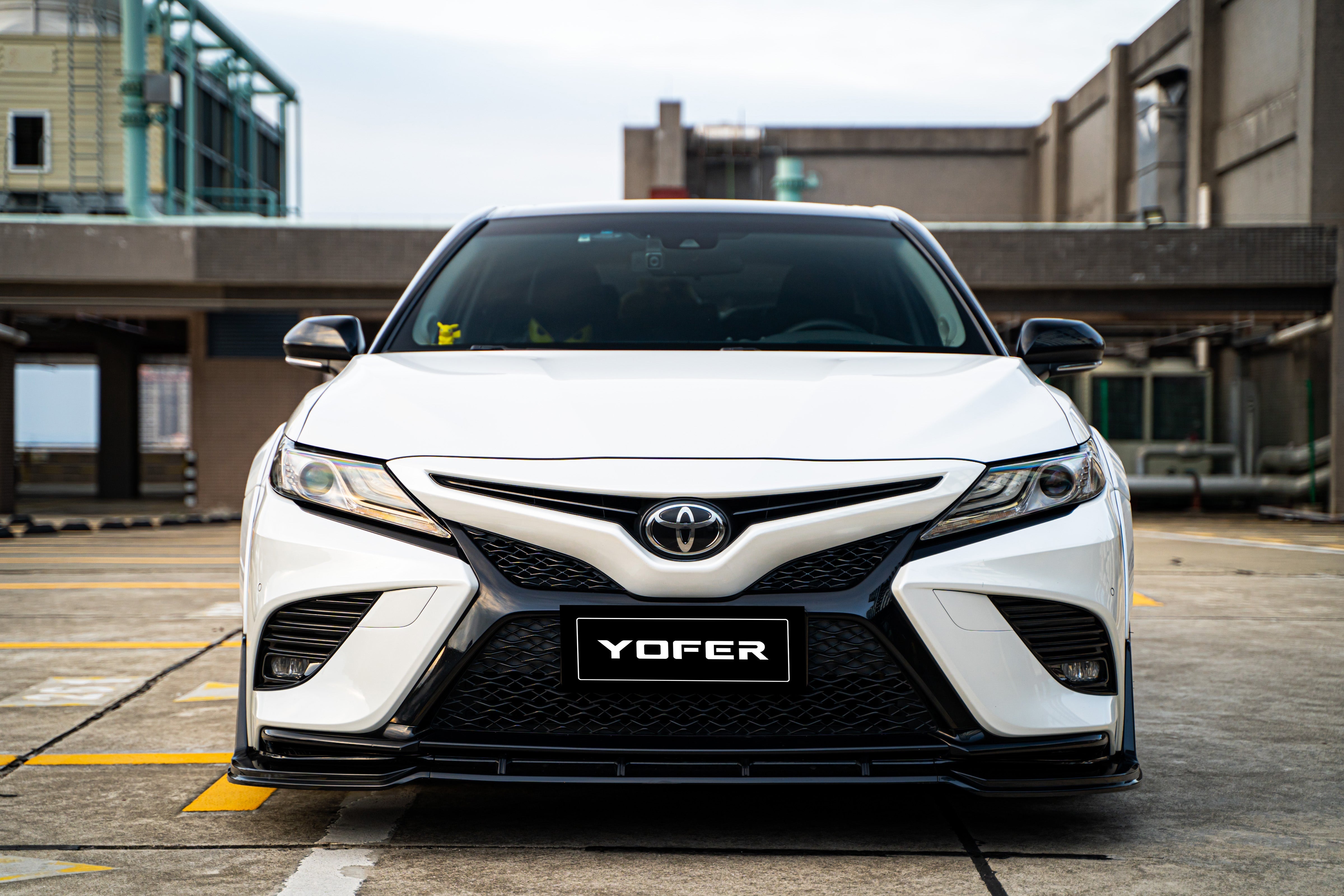 Toyota Camry 8th Gen XV70 SE XSE 2018-2020 with Aftermarket Parts - V1 Style Front Lip Splitter PP from Yofer USA