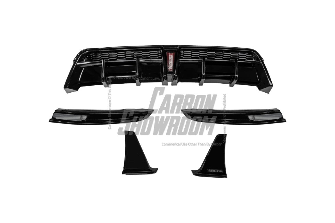 Toyota Camry 8th Gen XV70 SE XSE 2018-2024 with Aftermarket Parts - V1 Style Diffuser & Canards PP from Yofer USA