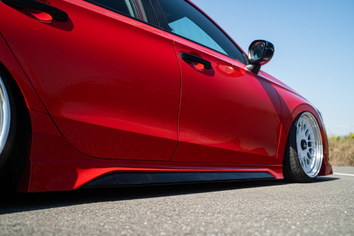 Honda Civic 11th Gen FE1 FE2 FE4 2022 2023 2024 & Civic 11th Gen FL1 FL2 FL4 2022 2023 2024 with Aftermarket Parts - V2 Style Side Skirts PP from Yofer USA