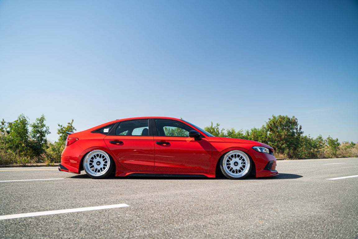 Honda Civic 11th Gen FE1 FE2 FE4 2022 2023 2024 & Civic 11th Gen FL1 FL2 FL4 2022 2023 2024 with Aftermarket Parts - V2 Style Side Skirts PP from Yofer USA