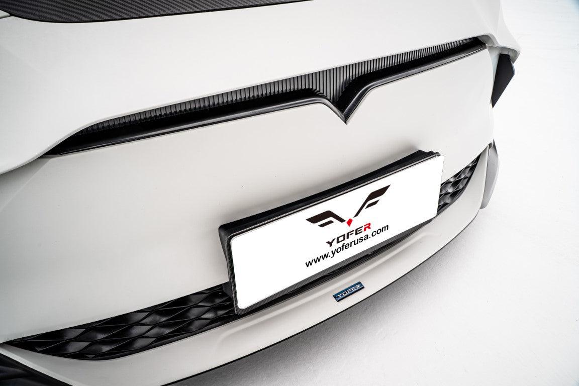 Tesla Model Y / Performance 2021-ON with Aftermarket Parts - Loong Flames Max Front Bumper PP from Yofer USA