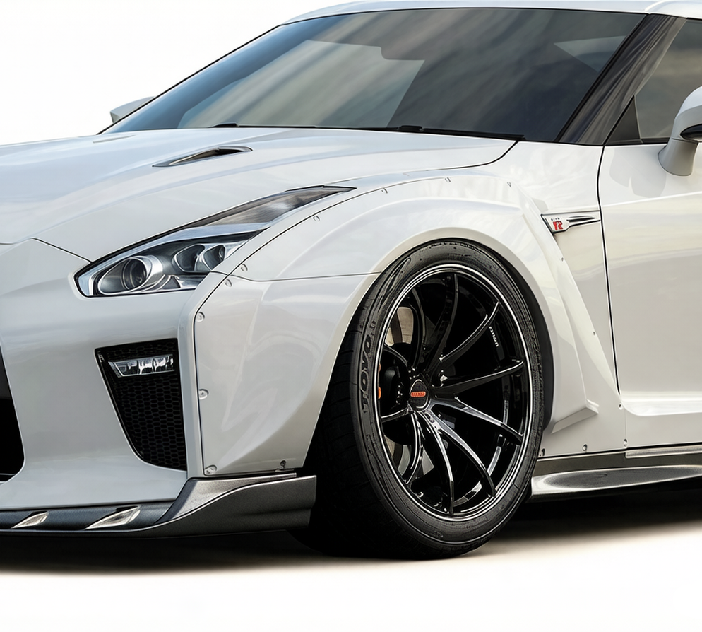 Nissan GTR R35 EBA 2017 2018 2019 2020 2021 2022 2023 with Aftermarket Parts - GRD Style Front Fender FRP from EPR USA