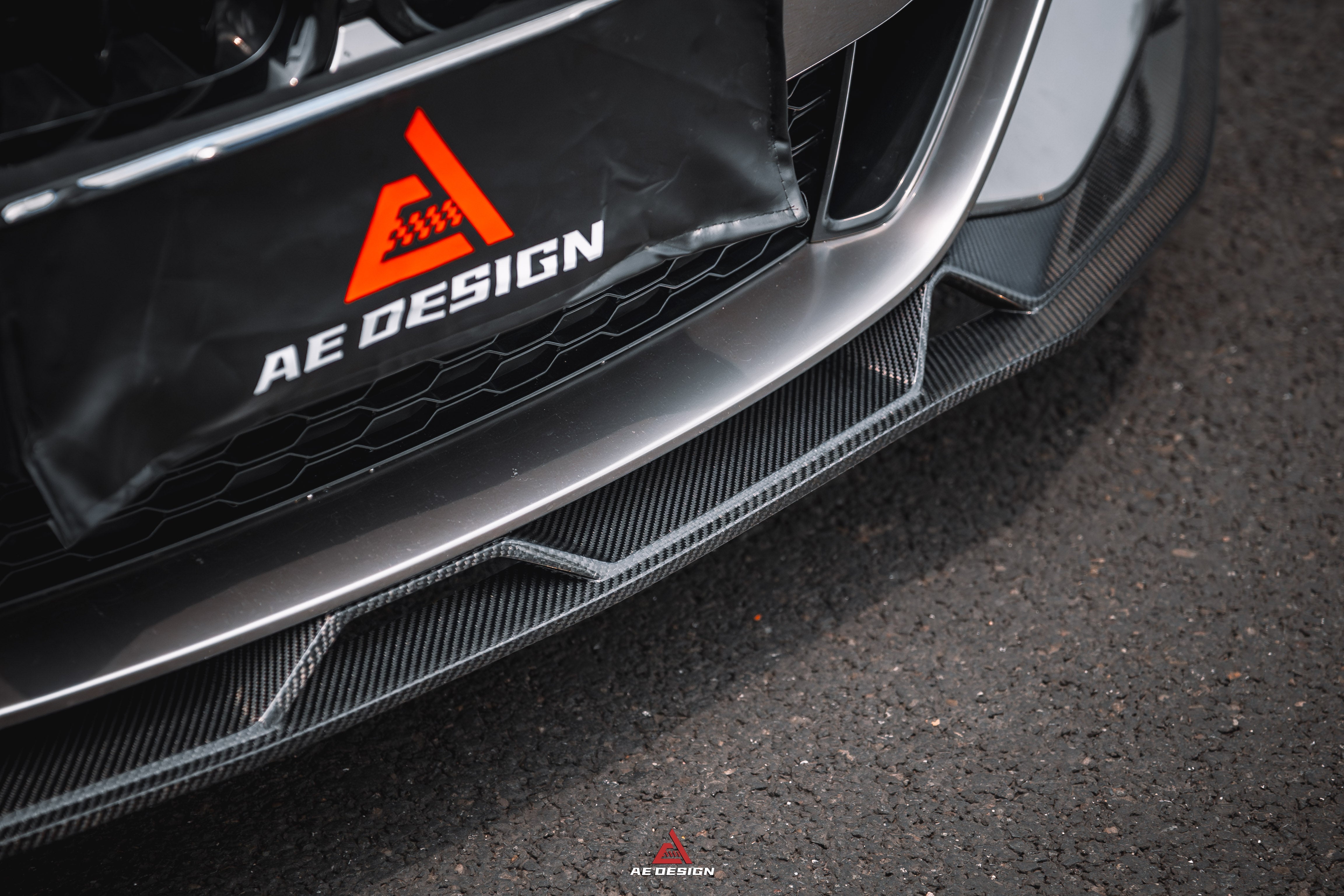 BMW 8 Series M850i 840i (With M-Package Bumper) G14 G15 G16 2018 2019 2020 2021 2022 2023 2024 with Aftermarket Parts - AE Style?Front Canards Carbon Fiber from?ArmorExtend 
