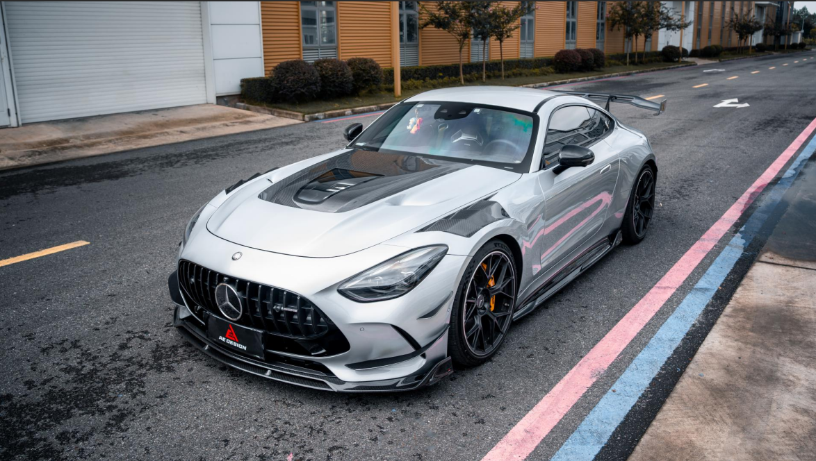 Mercedes Benz AMG GT63 SE Performance/Base C192 2025-ON with Aftermarket Parts - ART Front Lip Dry Pre-preg Carbon Fiber from ArmorExtend