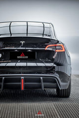 Tesla Model Y 2021 2022 2023 2024 with Aftermarket Parts - Plustic Style?Rear Diffuser ABS from ?ArmorExtend